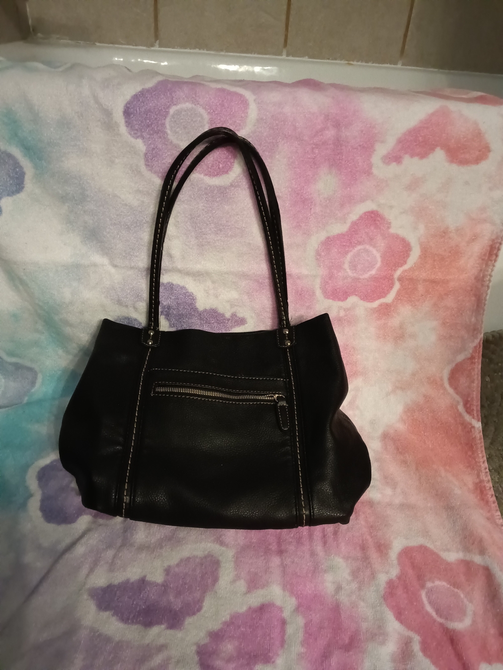 Nine West Black Shoulder Tote - Picture 2 of 6